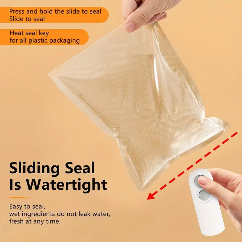 Rechargeable 2-in-1 Mini Food Bag Sealer & Cutter – Portable for Home & Outdoor Use