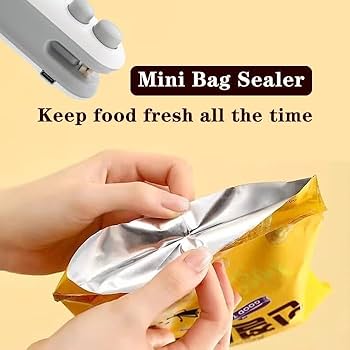 Rechargeable 2-in-1 Mini Food Bag Sealer & Cutter – Portable for Home & Outdoor Use