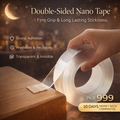 Imported Washable Reusable Nano Double Sided Transparent Tape for firm grip and Long Lasting Stickiness
